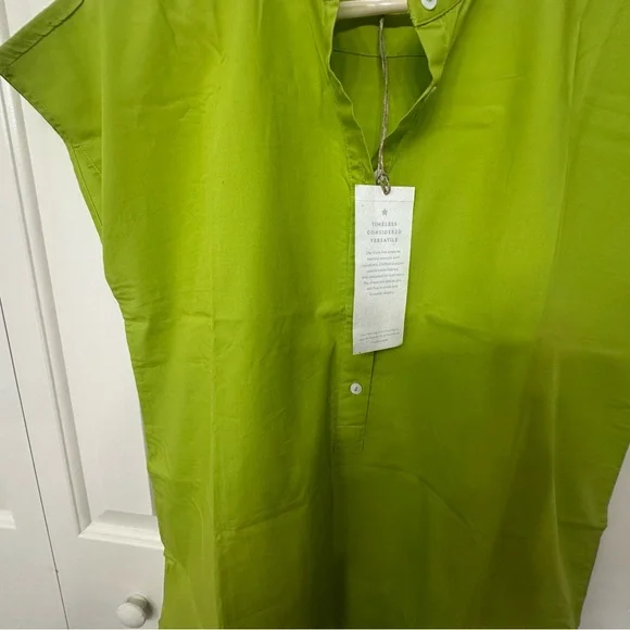 Sale‼️Nicobar Apple Green Sleeveless Button-Up Dress with side pockets size 2XL - Picture 4 of 12